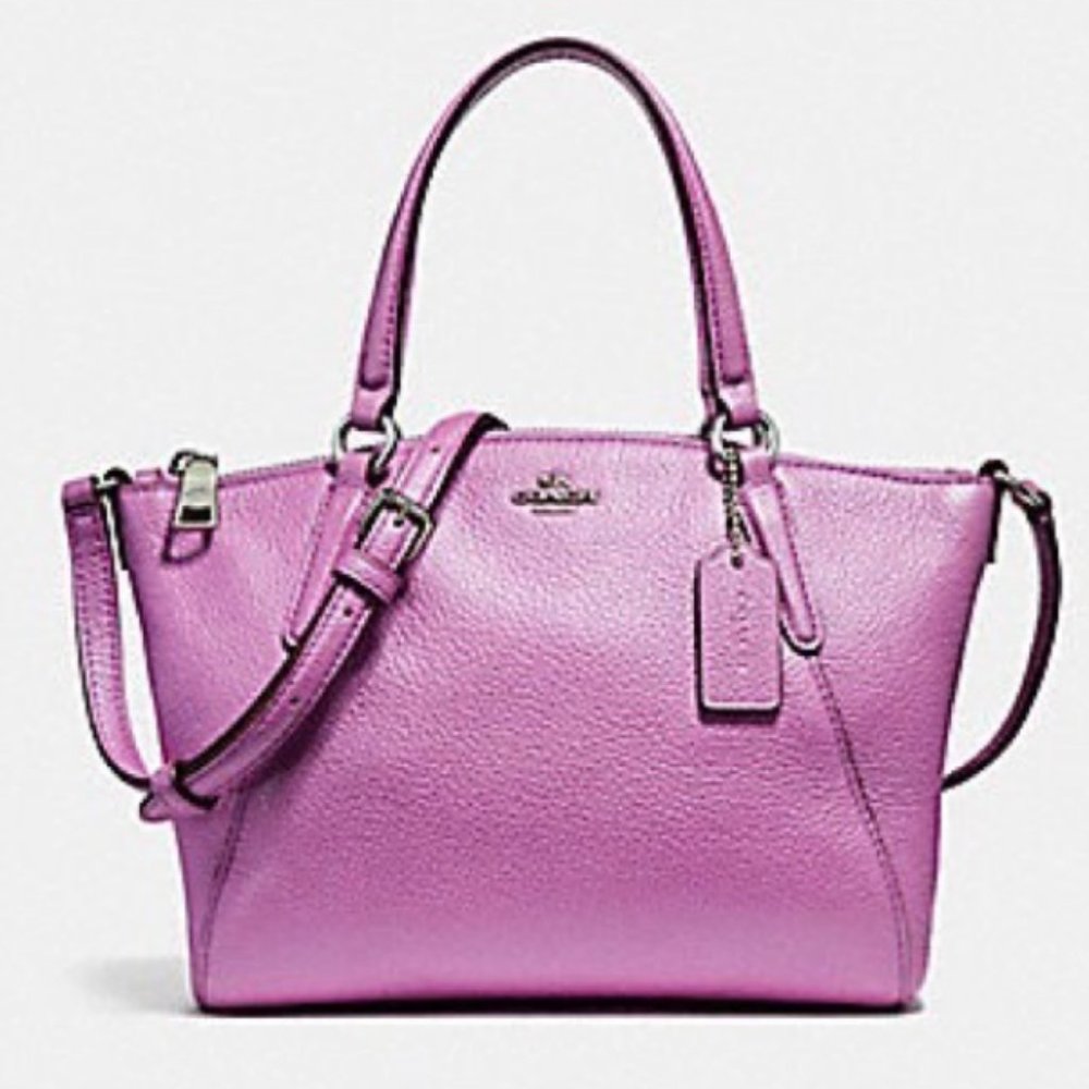 Like New! Coach Mini Kelsey Satchel in Orchid Purple